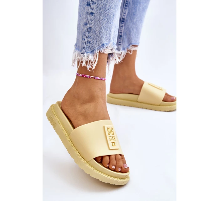 Dámské pantofle Big Star model 21582438 Žluté - Big Star Shoes