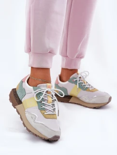 Dámské Semišové Sneakersy Big Star RR274244 HI-POLY SYSTEM Šedo-Žluté