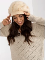 Czapka AT CZ BF model 21836654 jasny beżowy - FPrice