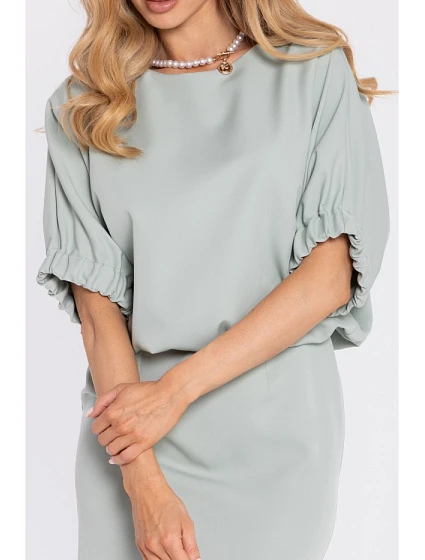 šaty s rozparkem na zádech mint model 22040505 - Moe