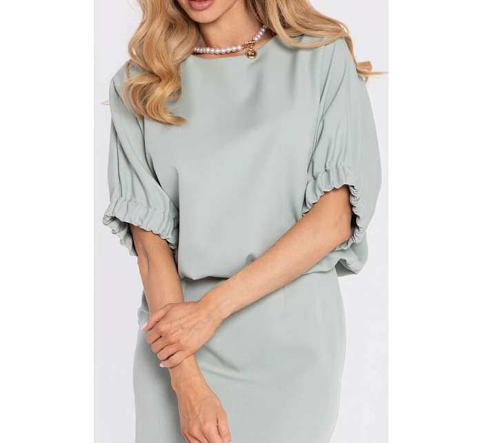 šaty s rozparkem na zádech mint model 22040505 - Moe