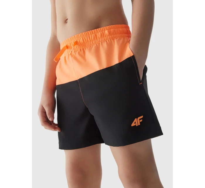 Chlapecké plážové šortky typu boardshorts 4F - oranžové Chlapecké plážové šortky typu boardshorts 4F - oranžové
