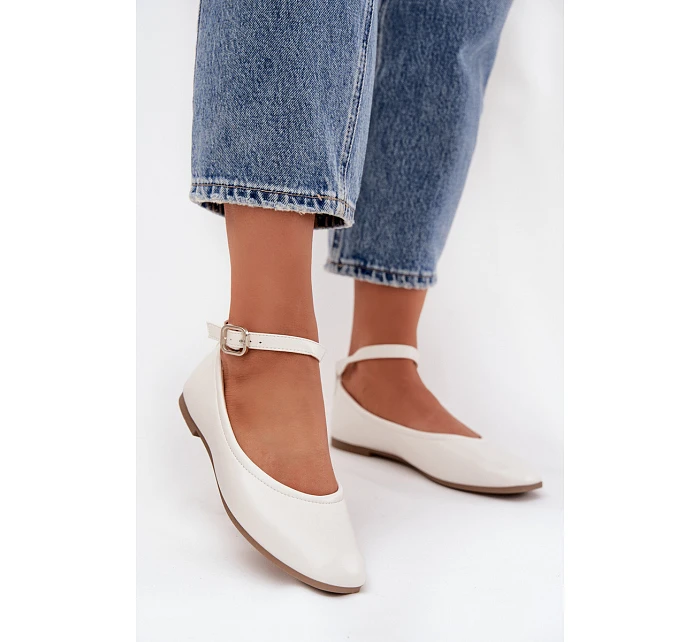 Dámské baleríny 21-42 Janelor bílé - Diamantique