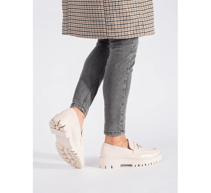 Luxusní mokasíny dámské hnědé platforma Luxusní mokasíny dámské hnědé platforma