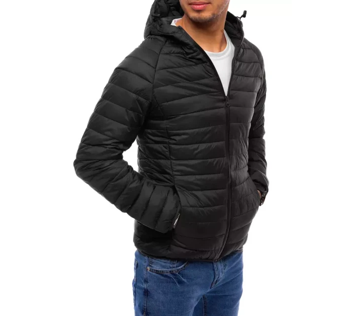 Pánská přechodná prošívaná bunda černá Dstreet TX4010