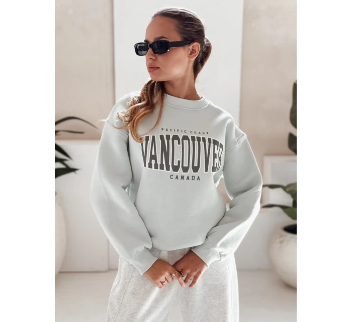 Dámská mikina bez kapuce VANCOUVER mint FashionStreet BY1226