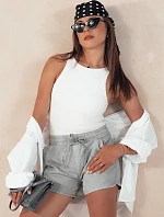 Dámské džínové šortky CITYCHIC šedé FashionStreet SY0349