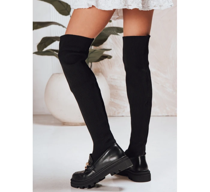 Dámské ponožkové boty černé FashionStreet ZY1312