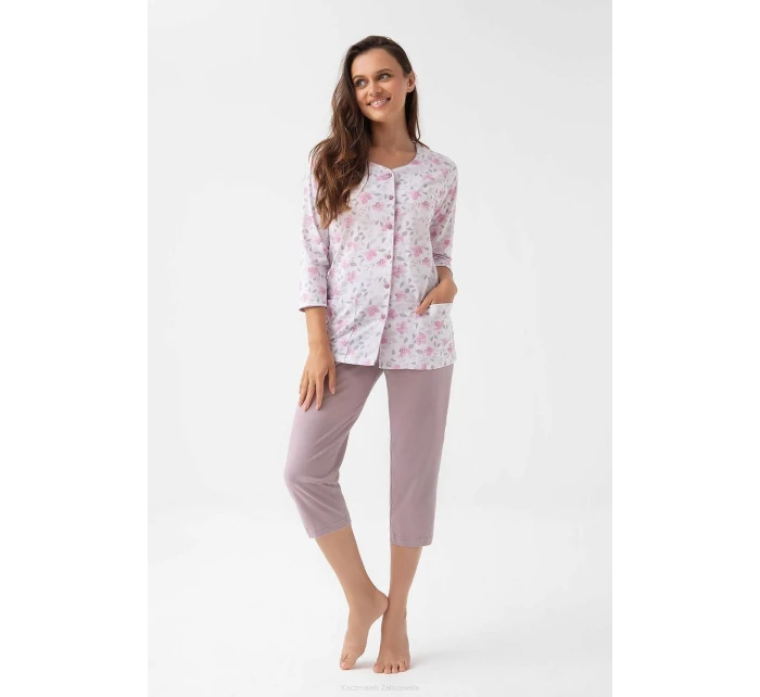 Pyžamo Luna 388 3/4 3XL Z25/26 dámské rozepínací