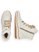 Kožené nepromokavé zateplené boty W white model 21391182 - Rieker