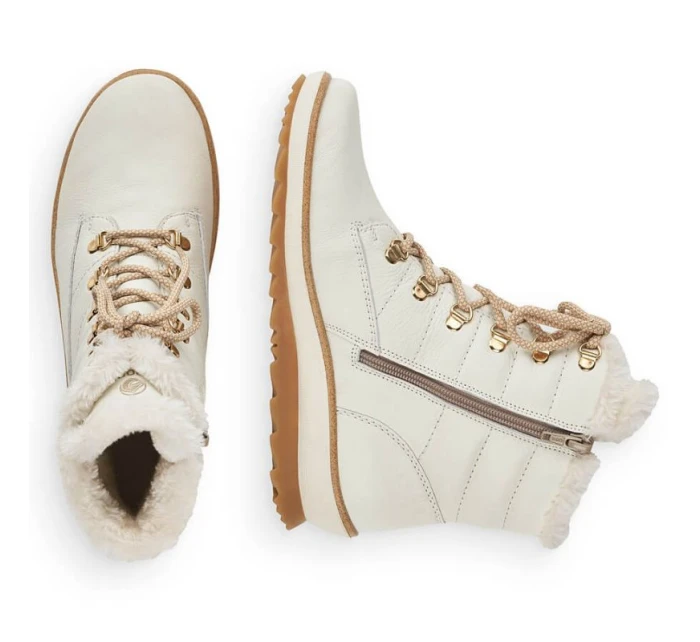 Kožené nepromokavé zateplené boty W white model 21391182 - Rieker