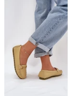 Ploché Kožené Mokasíny S Ozdobou model 21686049 Žluté - S.Barski