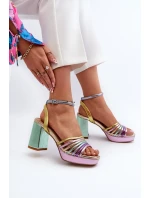 Dámské sandály na vysokém podpatku D&A Multicolor Dámské sandály na vysokém podpatku D&A Multicolor