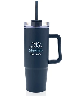 Personalizovaná cestovní termoska s průhledným víčkem - když to nezvládne … tak nikdo