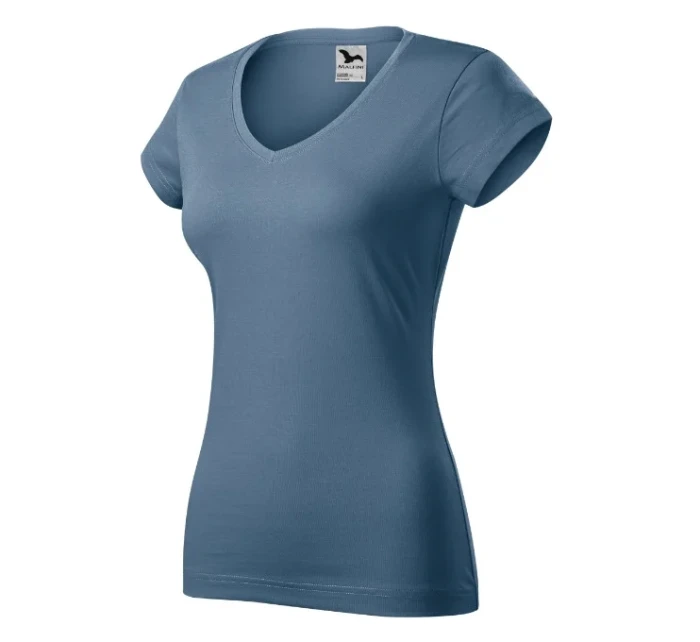 Fit V-neck tričko dámské denim Fit V-neck tričko dámské denim