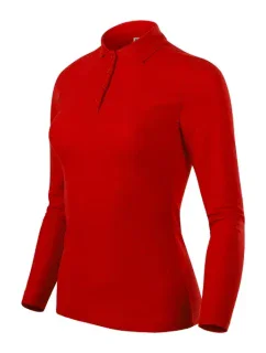 Pique Polo LS polokošile dámská červená