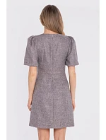 Mini dámské šaty S431 grafitové - Stylove Mini dámské šaty S431 grafitové - Stylove