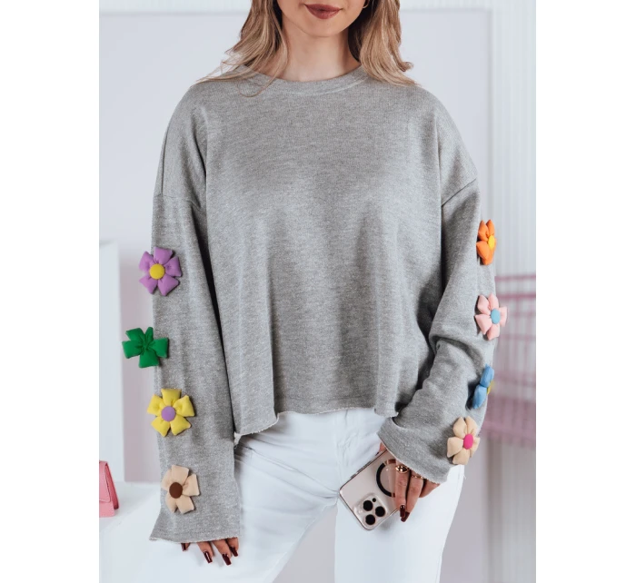 Dámská oversize mikina RAWEL šedá FashionStreet RY2387 Dámská oversize mikina RAWEL šedá FashionStreet RY2387