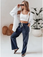 Dámské ležérní kalhoty s širokými nohavicemi BOHO DAY navy blue Dstreet UY2649