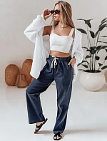 Dámské ležérní kalhoty s širokými nohavicemi BOHO DAY navy blue FashionStreet UY2649