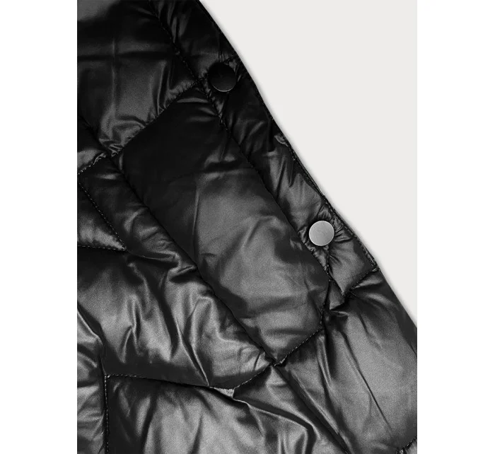 Dlouhá černá dámská prošívaná bunda model 21247237 - Glakate