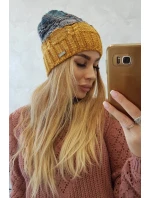 Fleecová čepice Dolores K303 mustard+black+sea Fleecová čepice Dolores K303 mustard+black+sea
