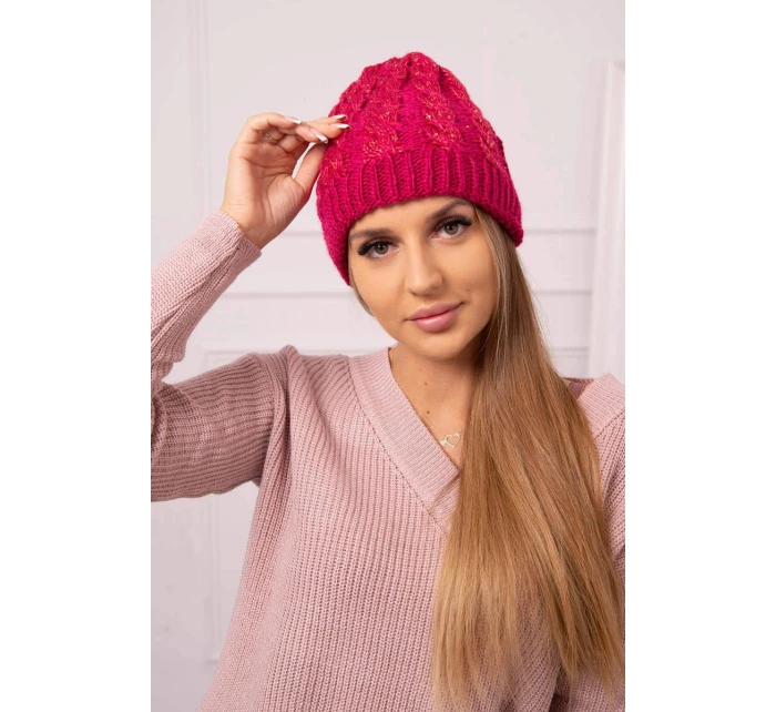 Dámská čepice Kalina model 21798581 fuchsiová - K-Fashion Dámská čepice Kalina model 21798581 fuchsiová - K-Fashion