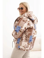 Dámská bunda Plus Size s kapucí a prodlouženým zadním dílem fango