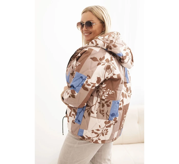 Dámská bunda Plus Size s kapucí a prodlouženým zadním dílem fango