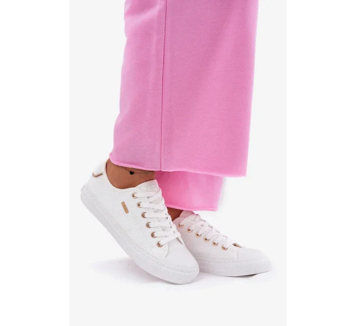 Dámské plátěné tenisky Big Star – bílé