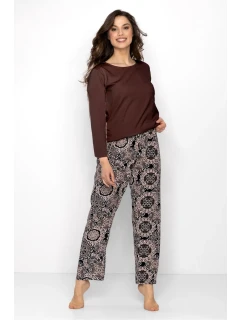 Dámské pyžamo Boho hnědé - Momenti Per Me