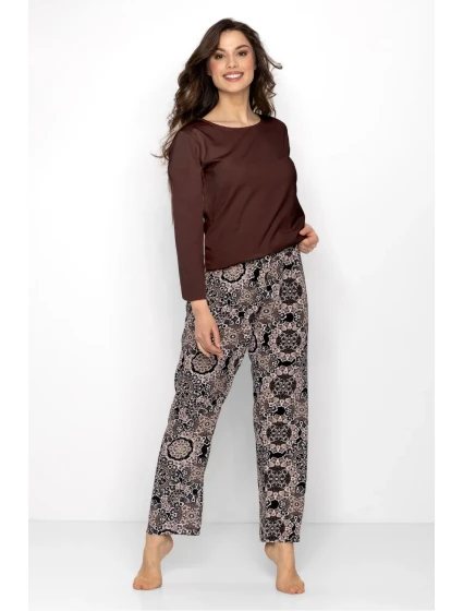 Dámské pyžamo Boho hnědé - Momenti Per Me