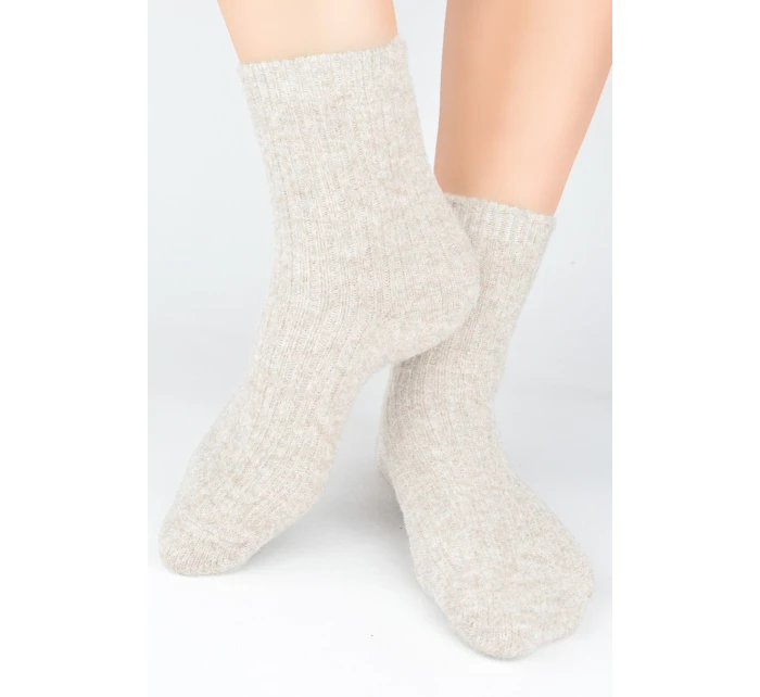 PONOŽKY BEZ TLAKU HLADKÉ S VLNOU SB133