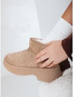 Dámské sněhule na silné podrážce béžové FashionStreet ZY1289