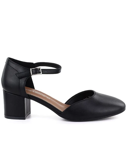 Dámské černé sandály na jehlovém podpatku Sergio model 22078972 - LEONE