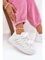 Eko Kožené Tenisky Na Platformě Bílé Penolle Eko Kožené Tenisky Na Platformě Bílé Penolle