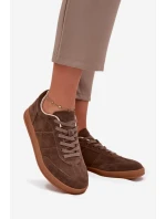 Dámské semišové sneakersy Big Star SS274676 HI-POLY SYSTEM Hnědé Dámské semišové sneakersy Big Star SS274676 HI-POLY SYSTEM Hnědé