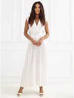 Sukienka IT SK model 22084284 ecru - FPrice Sukienka IT SK model 22084284 ecru - FPrice