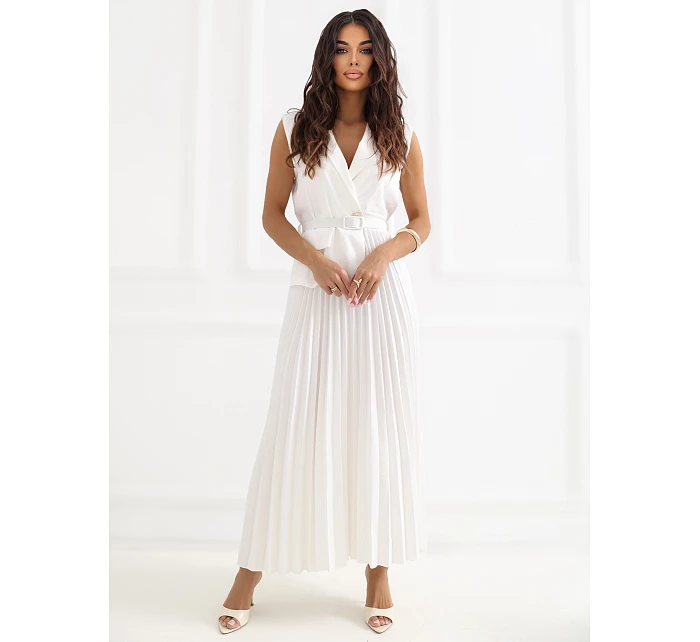 Sukienka IT SK model 22084284 ecru - FPrice Sukienka IT SK model 22084284 ecru - FPrice