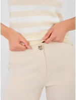 Spodnie IT SP model 21910964 jasny beżowy - FPrice Spodnie IT SP model 21910964 jasny beżowy - FPrice