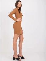 Sukienka LK SK model 21755172 jasny brązowy - FPrice Sukienka LK SK model 21755172 jasny brązowy - FPrice