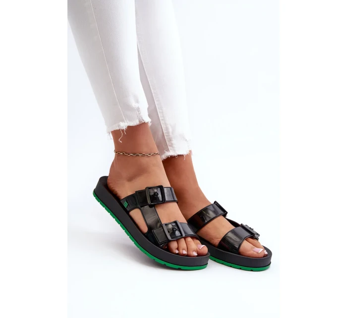 ZAXY Dámské ploché pantofle černé ZAXY Dámské ploché pantofle černé