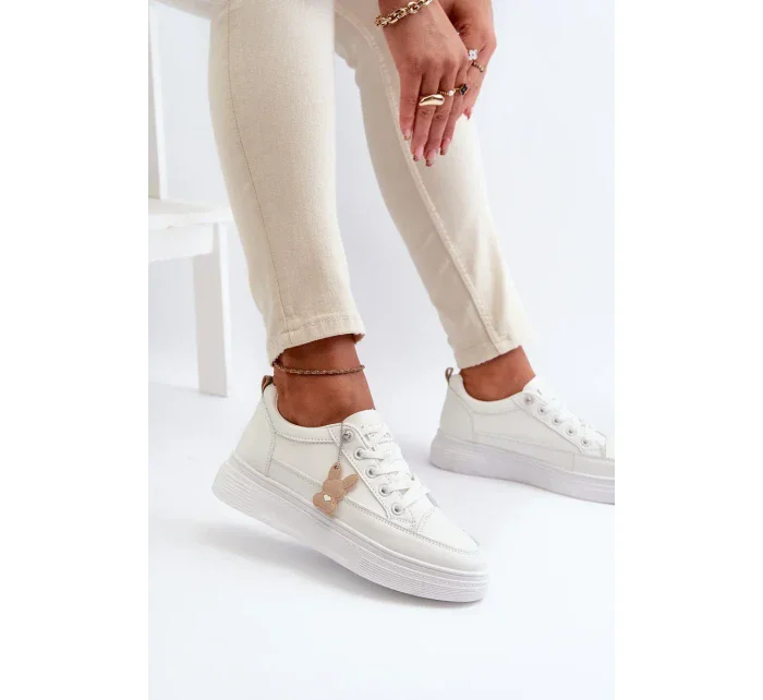 Dámské tenisky Sportovní obuv na platformě s ozdobou, bílá Vinceza Dámské tenisky Sportovní obuv na platformě s ozdobou, bílá Vinceza