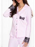 Dámské pyžamo model 19344944 Světle růžová s černou - Momenti Per Me