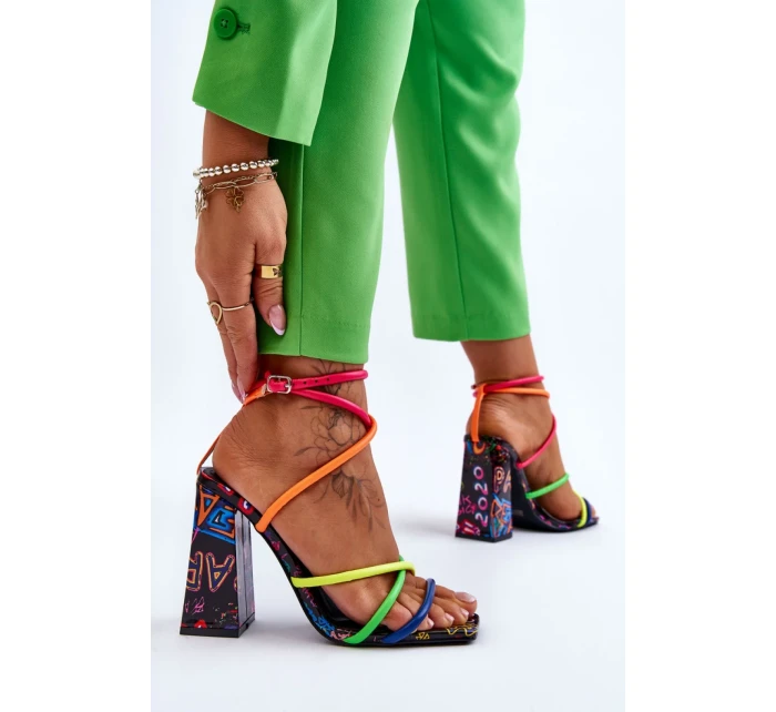 Sandály na podpatku model 193942 Step in style Sandály na podpatku model 193942 Step in style