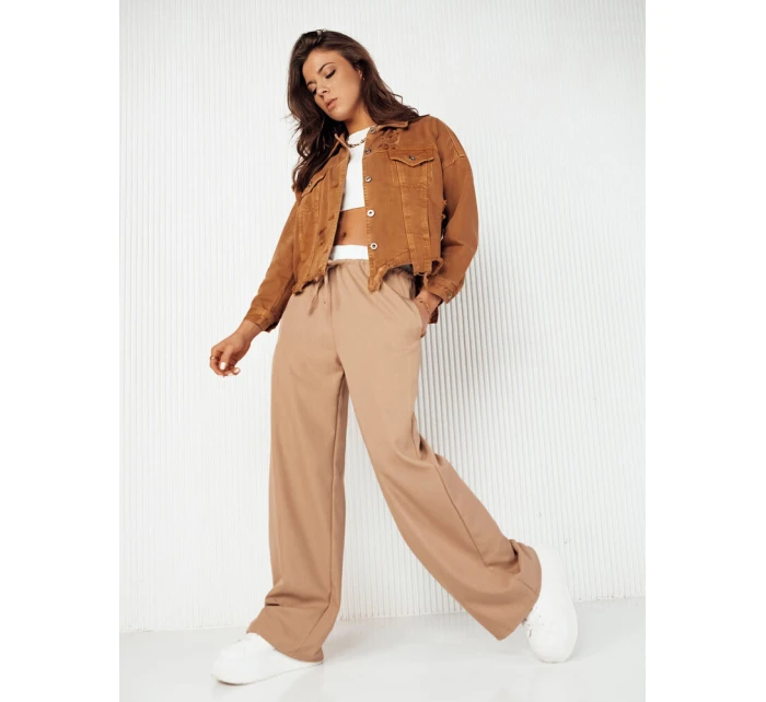 Dámská oversize džínová bunda camel model 21972719 - Dstreet