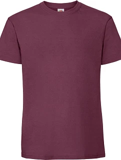 Fruit of the Loom Iconic 195 T Pánské těžké tričko 16.1422 burgundy