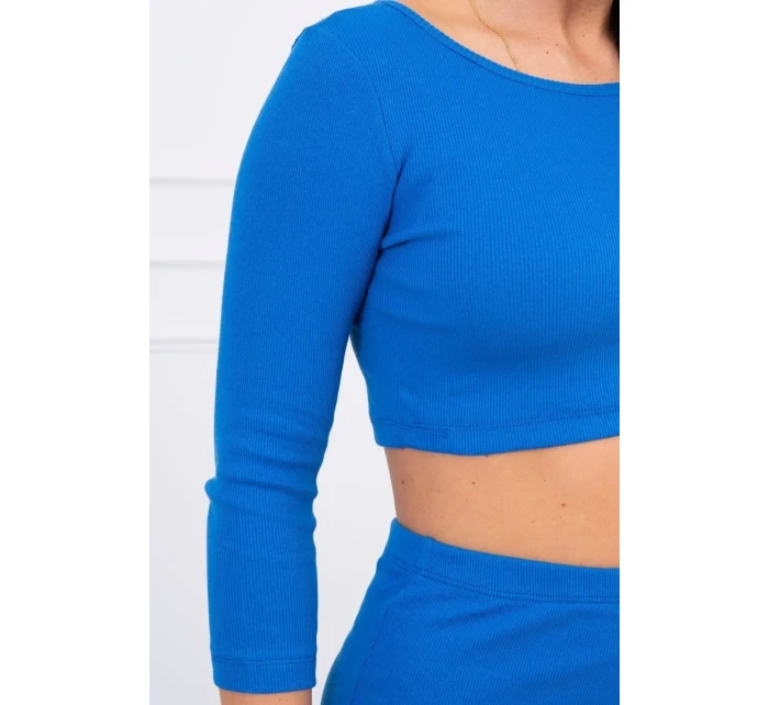 Souprava halenky a sukně chrpově modrá