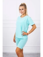 Mátový set top+legíny