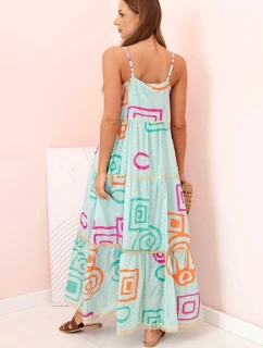 Dámské bavlněné šaty s barevným vzorem mincovna